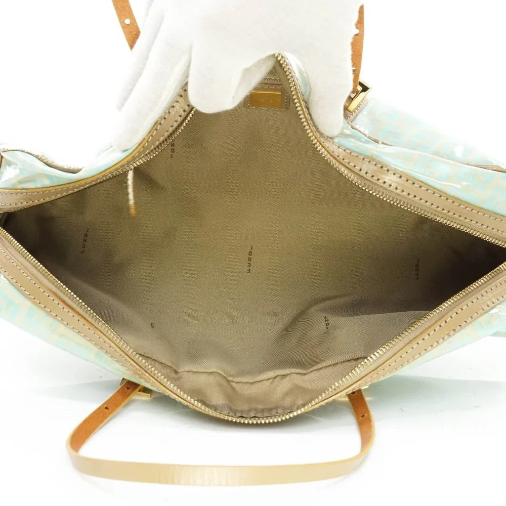 Auth Fendi Zucchino Hand Bag Light Blue #15070F96 - Picture 7 of 12